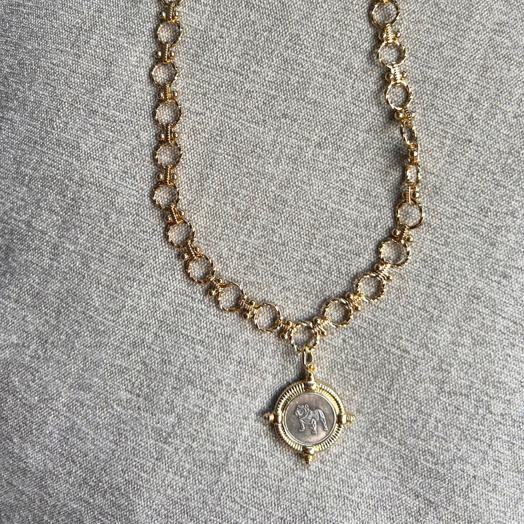 Milledge Avenue - Gold Bulldog Necklace