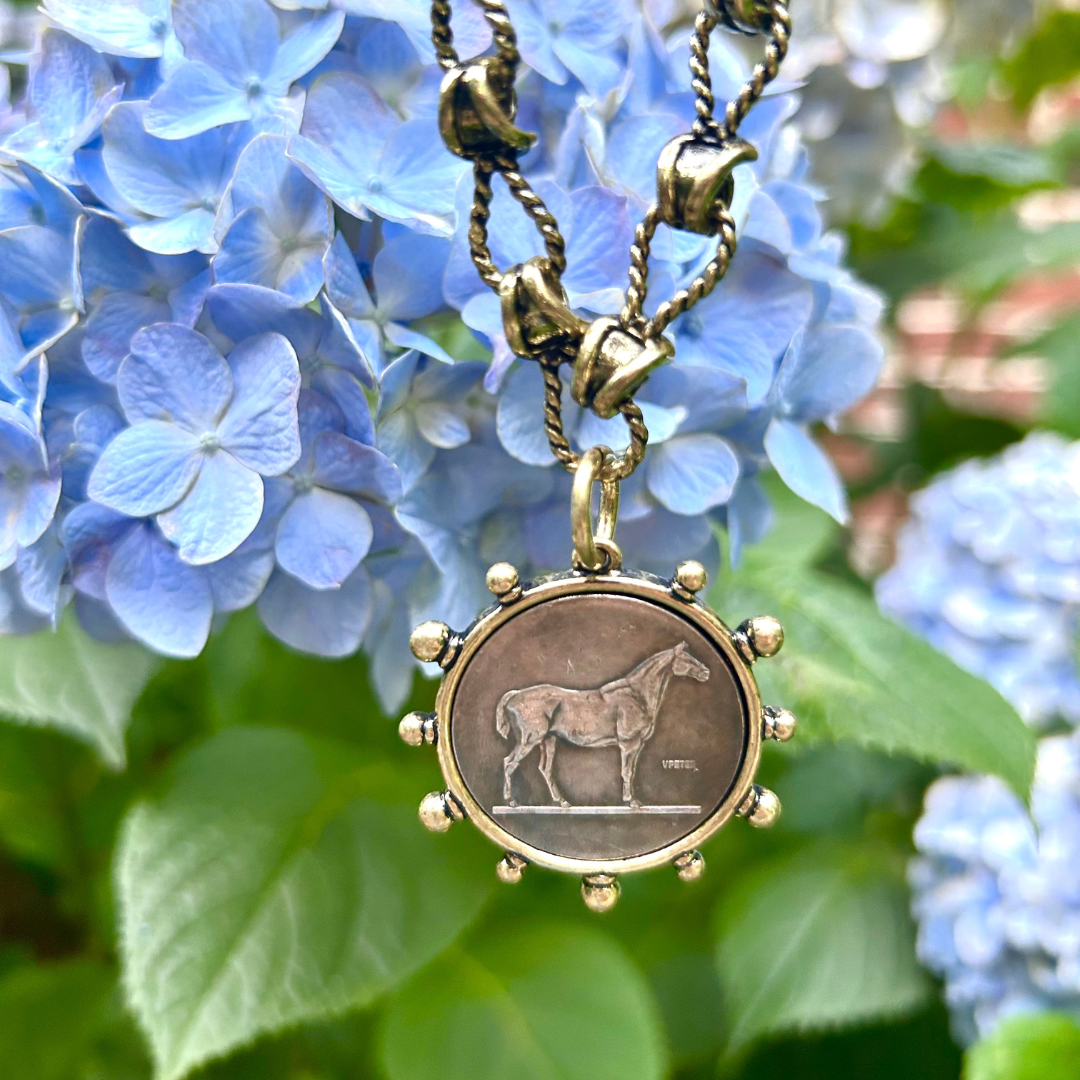 Derby Day - Bronze Horse Necklace