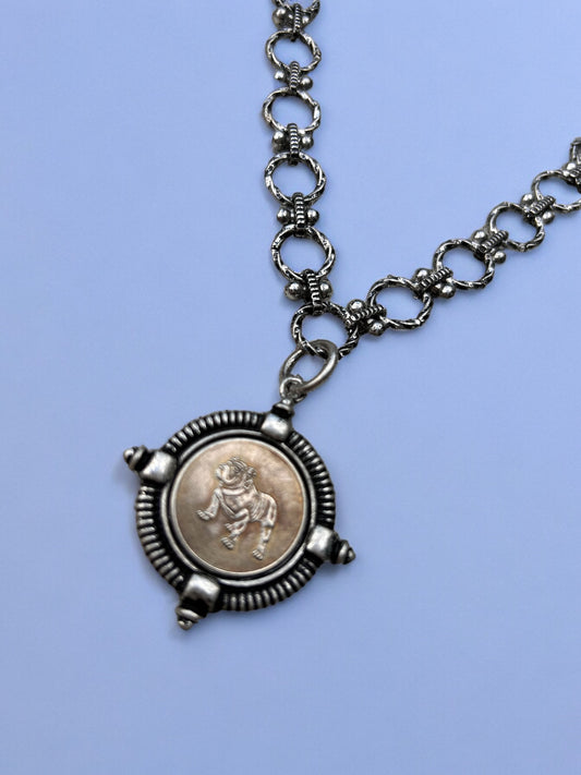 Glory Glory - Brushed Silver Bulldog Necklace