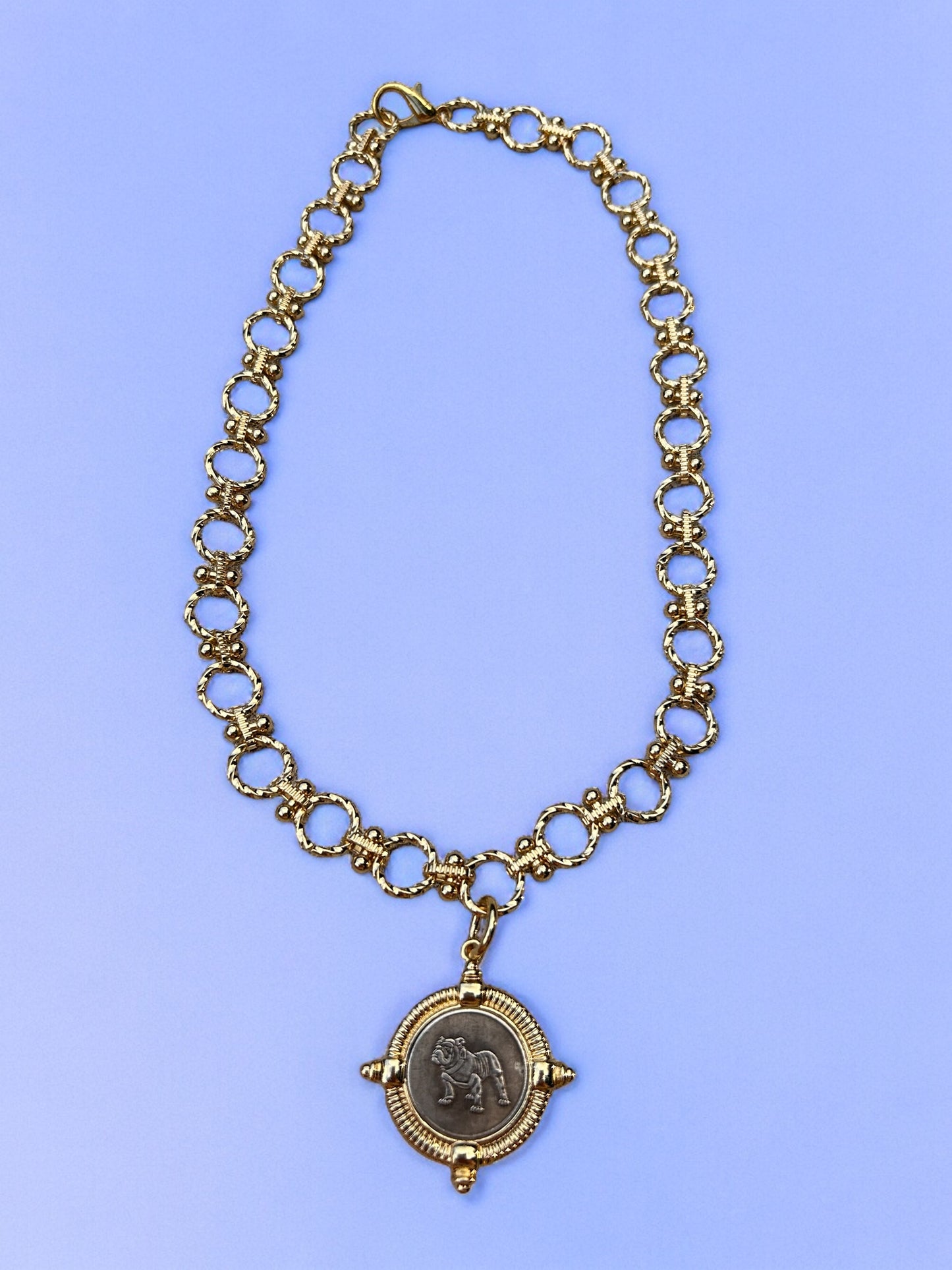 Milledge Avenue - Gold Bulldog Necklace