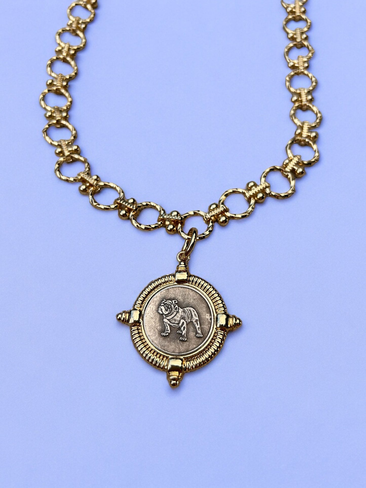 Milledge Avenue - Gold Bulldog Necklace