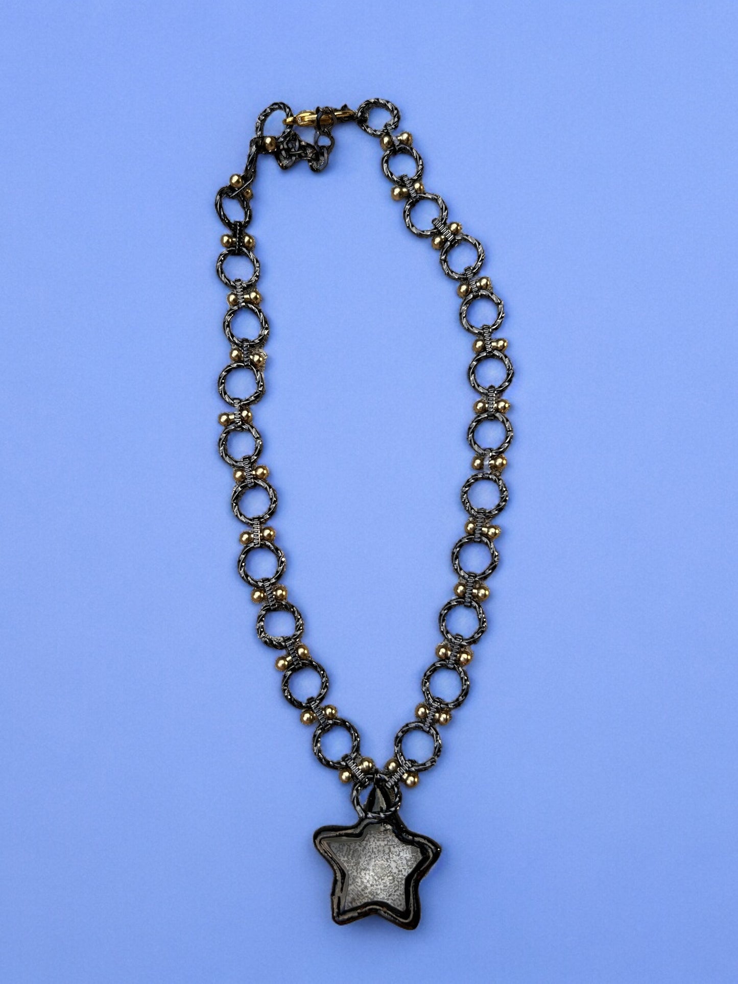 Soldered Star - Gunmetal Mixed Chain with Star Pendant