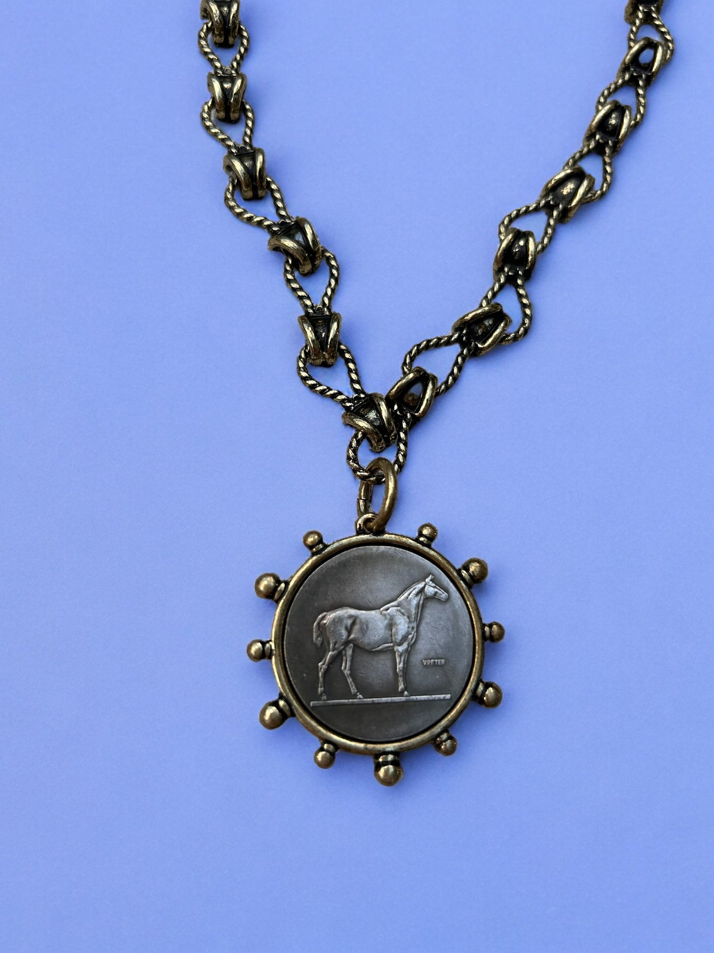 Derby Day - Bronze Horse Necklace