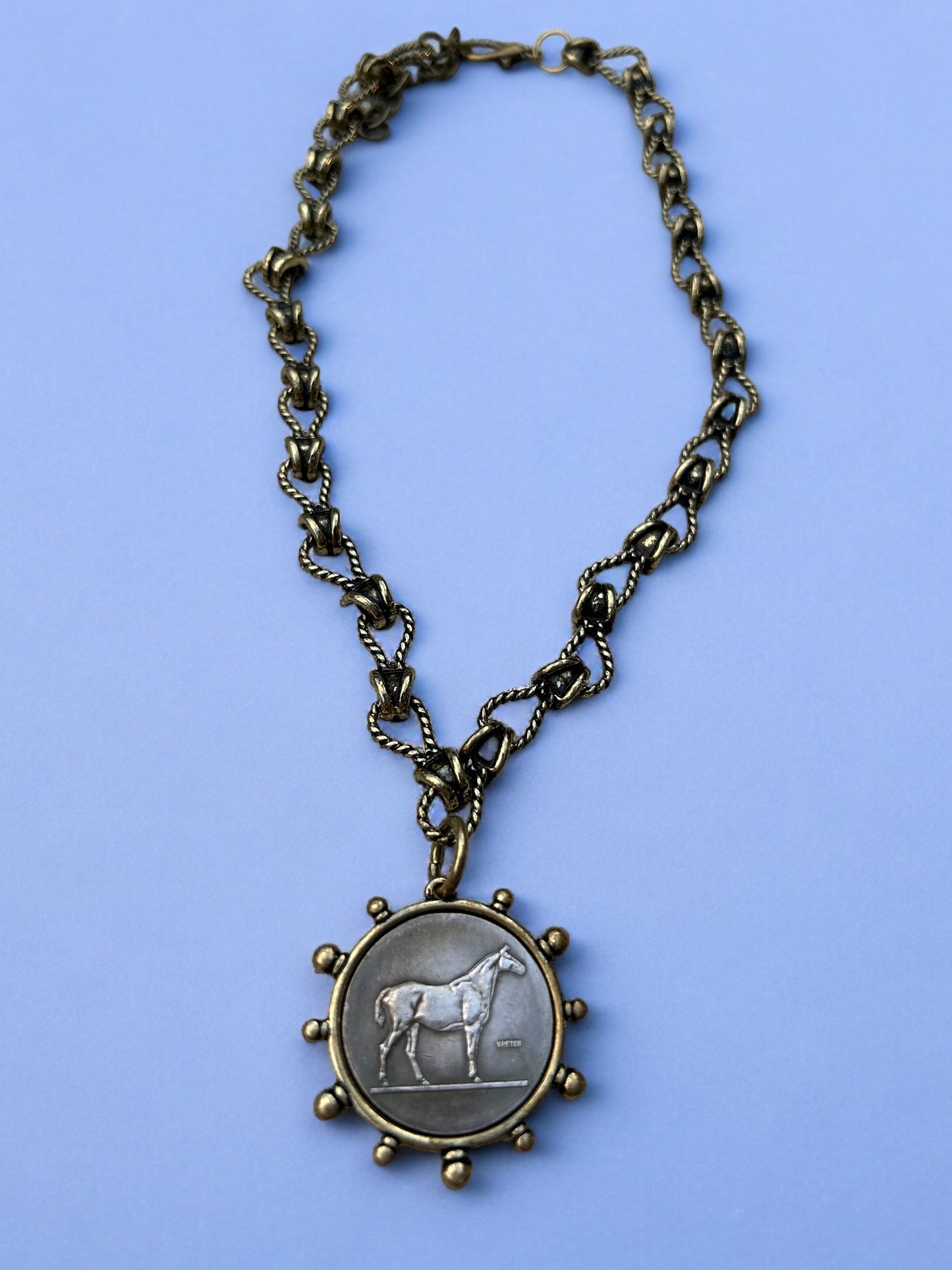 Derby Day - Bronze Horse Necklace